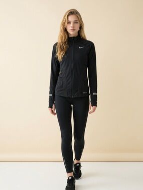 Nike Women’s Black Full-Zip Training Jacket with Reflective Details